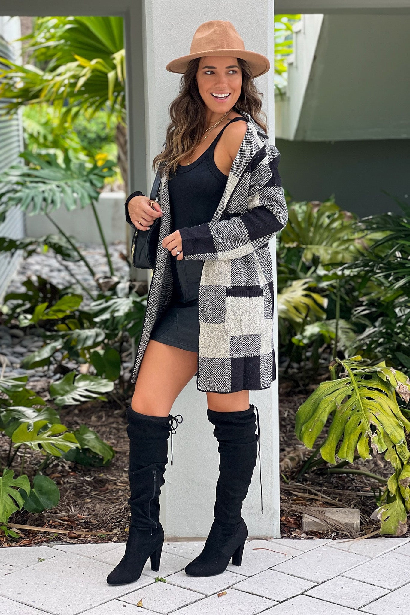 Patti Black 3/4 Sleeve Cardigan