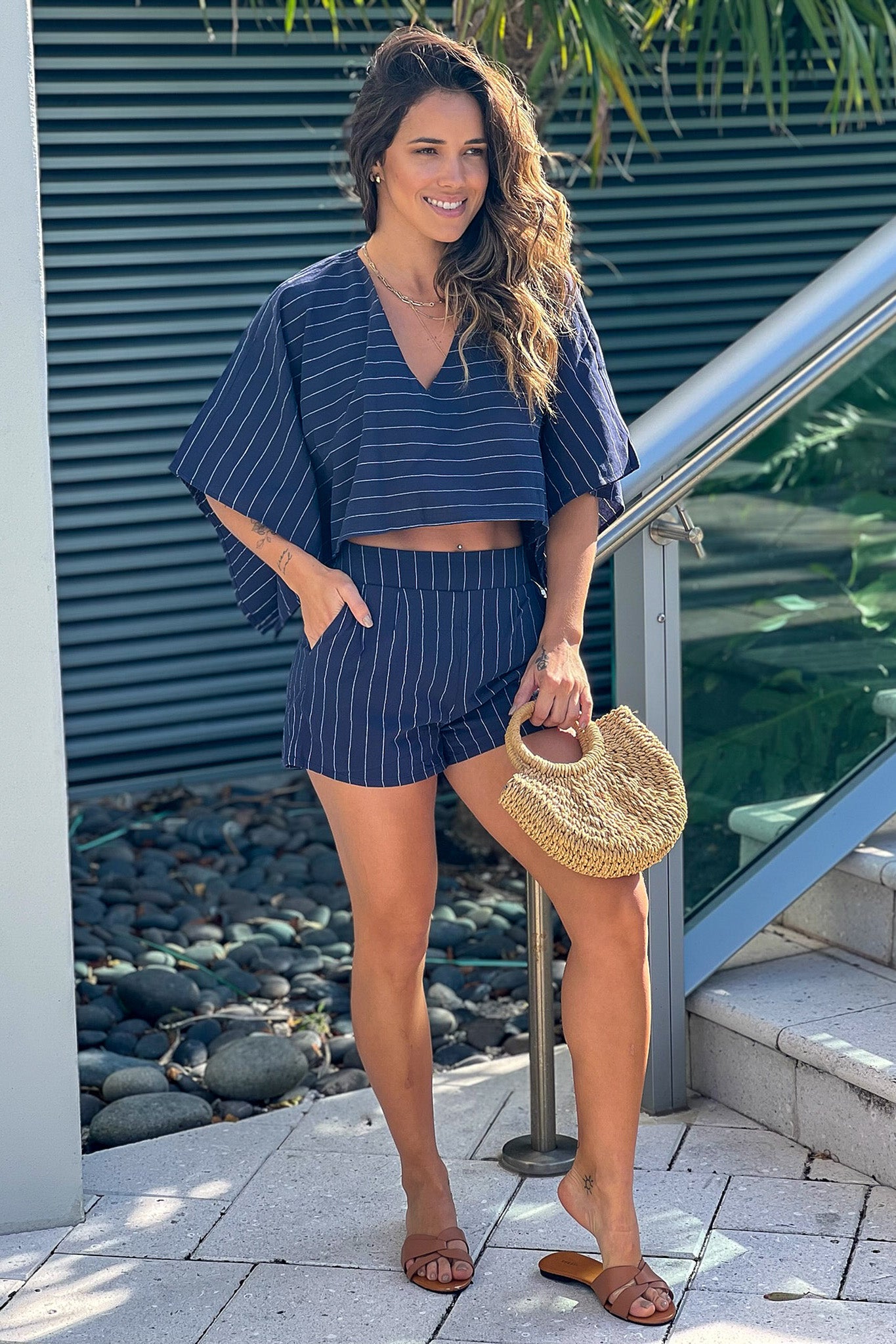 Short Sleeve Top and Pants Set