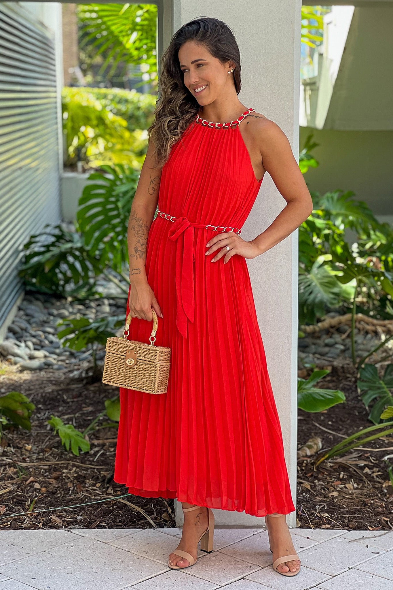 Gold Or Red Dress With Silver Belt Red Pleated Dress With Chain Belt Short Dresses Saved Gold Or Red Dress With Silver Belt Red Pleated Dress With Chain Belt Short Dresses Saved
