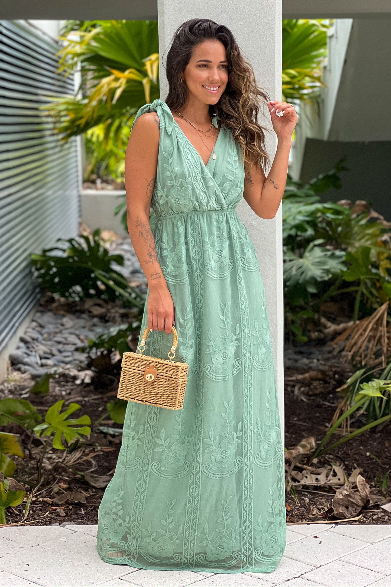 Sage Lace Maxi Dress | Maxi Dresses Saved by the Dress Sage Lace Maxi Dress | Maxi Dresses Saved by the Dress