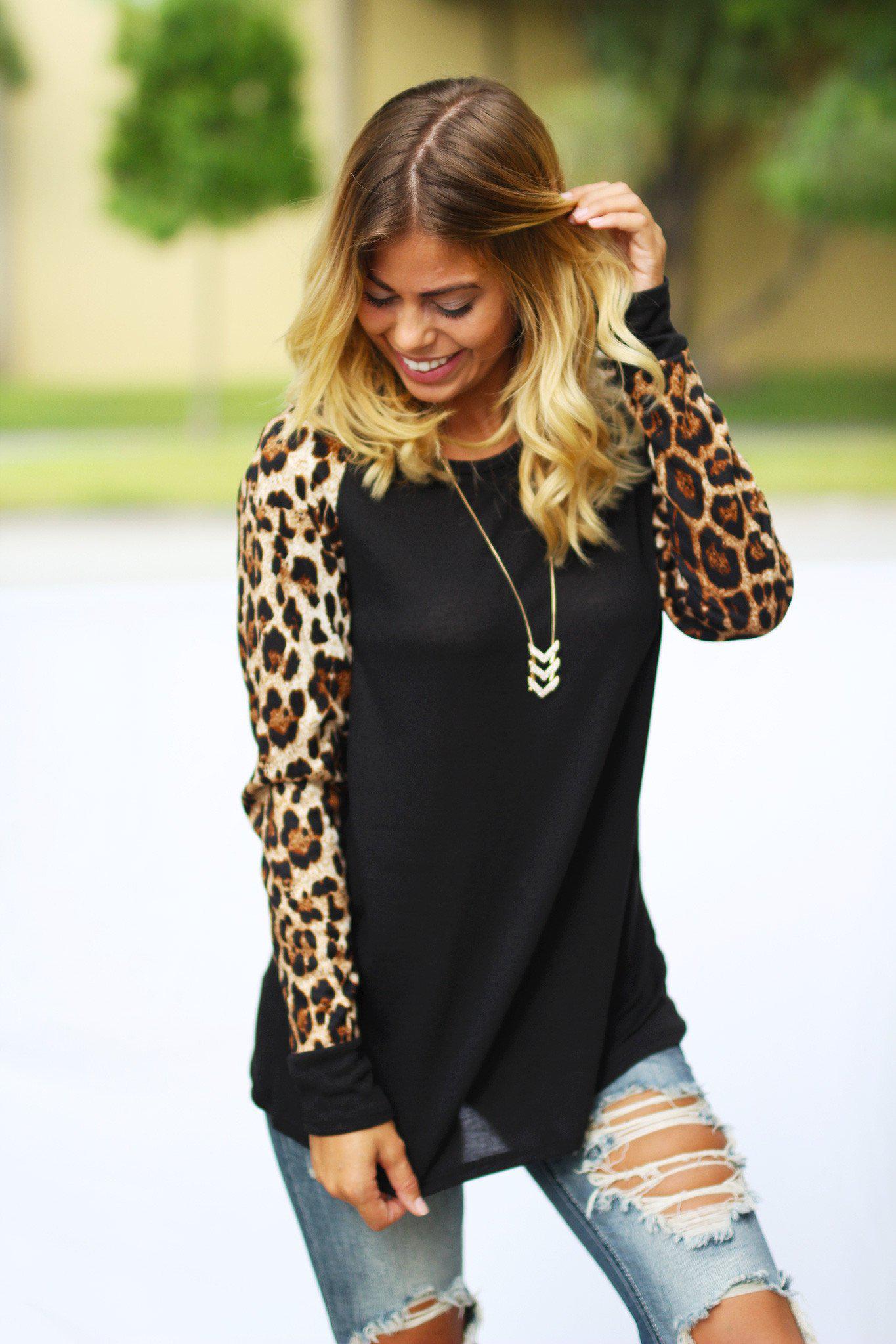 Cute best sale leopard tops