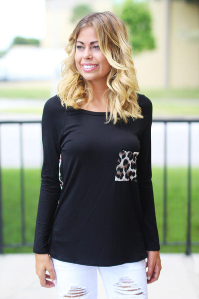 Black Top With Leopard Back