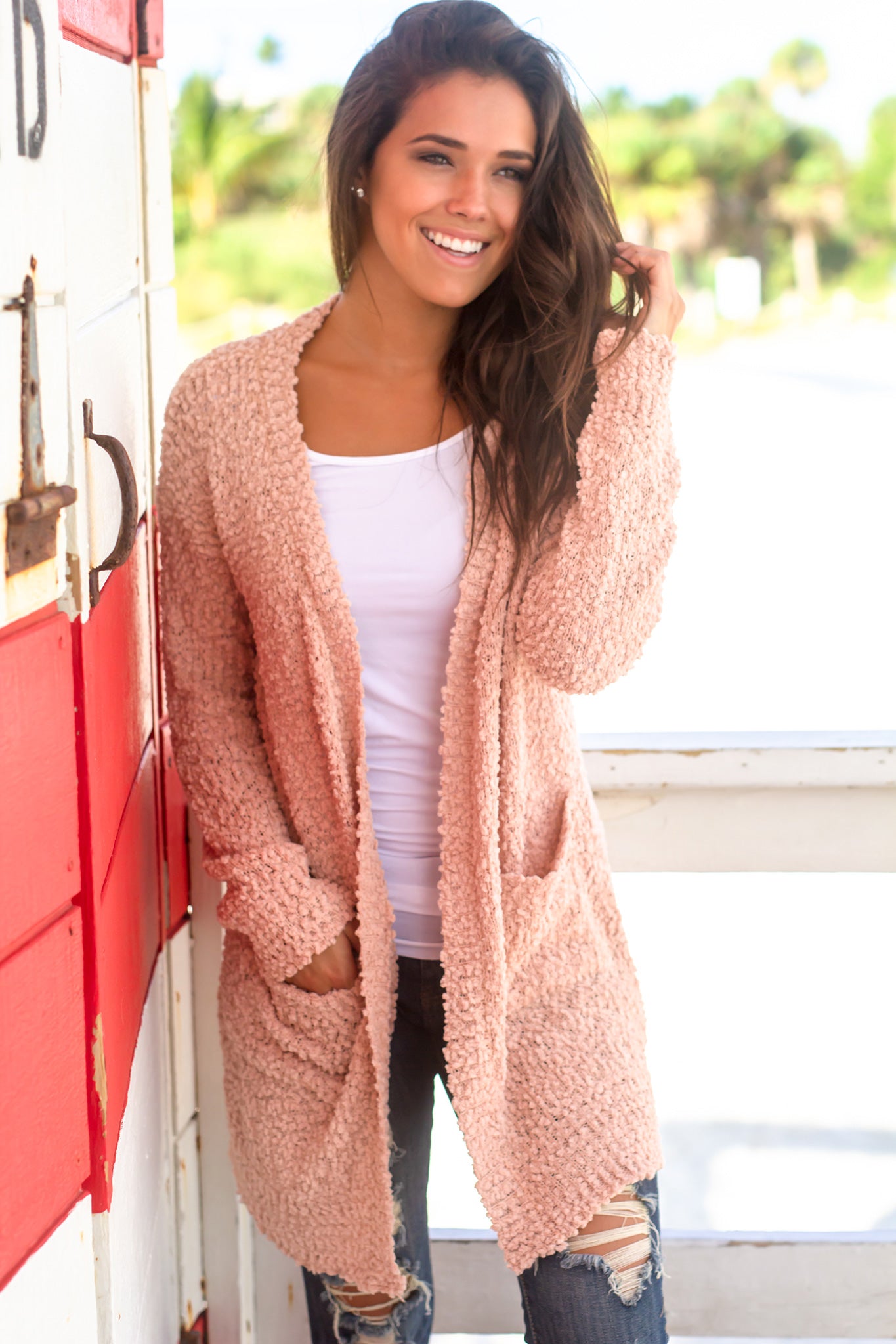 Blush popcorn outlet cardigan