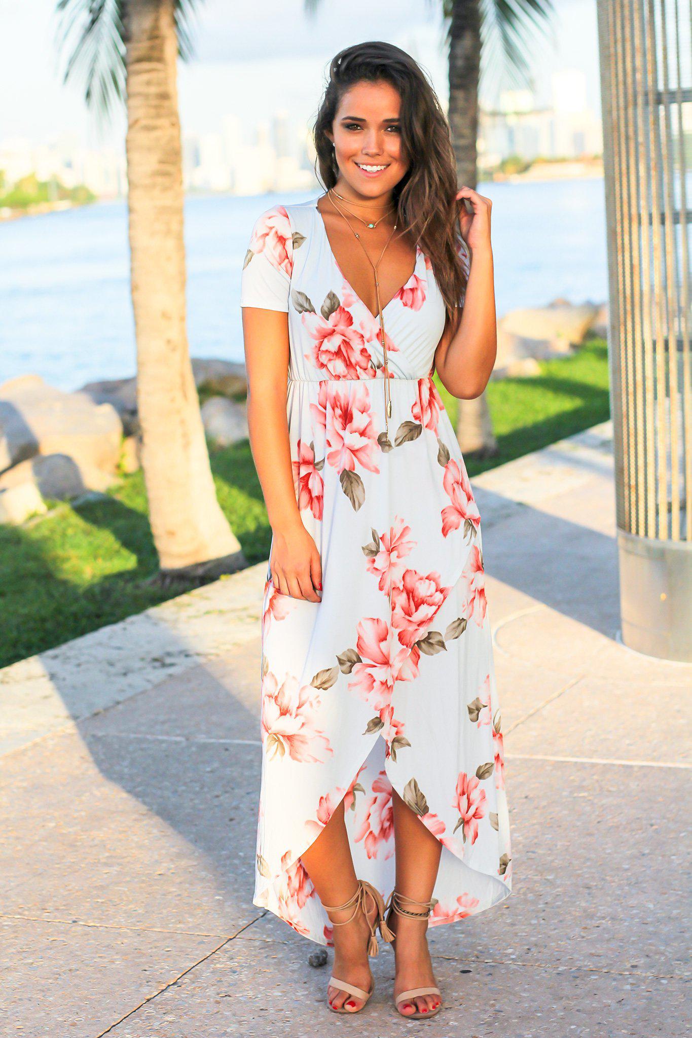 Light blue and pink floral clearance dress