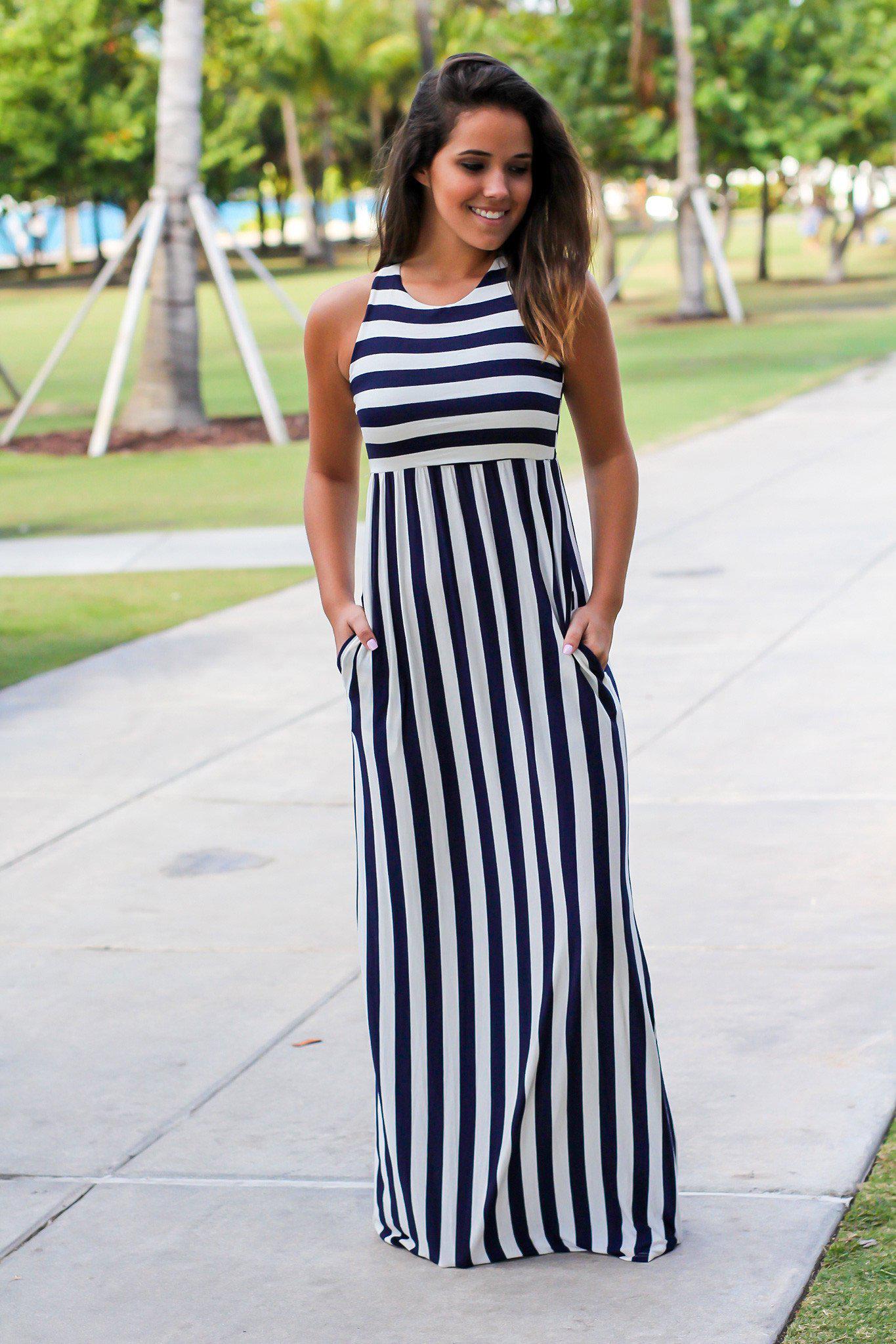 Navy Striped Maxi Dress | Maxi Dresses Saved by the Dress Navy Striped Maxi Dress | Maxi Dresses Saved by the Dress