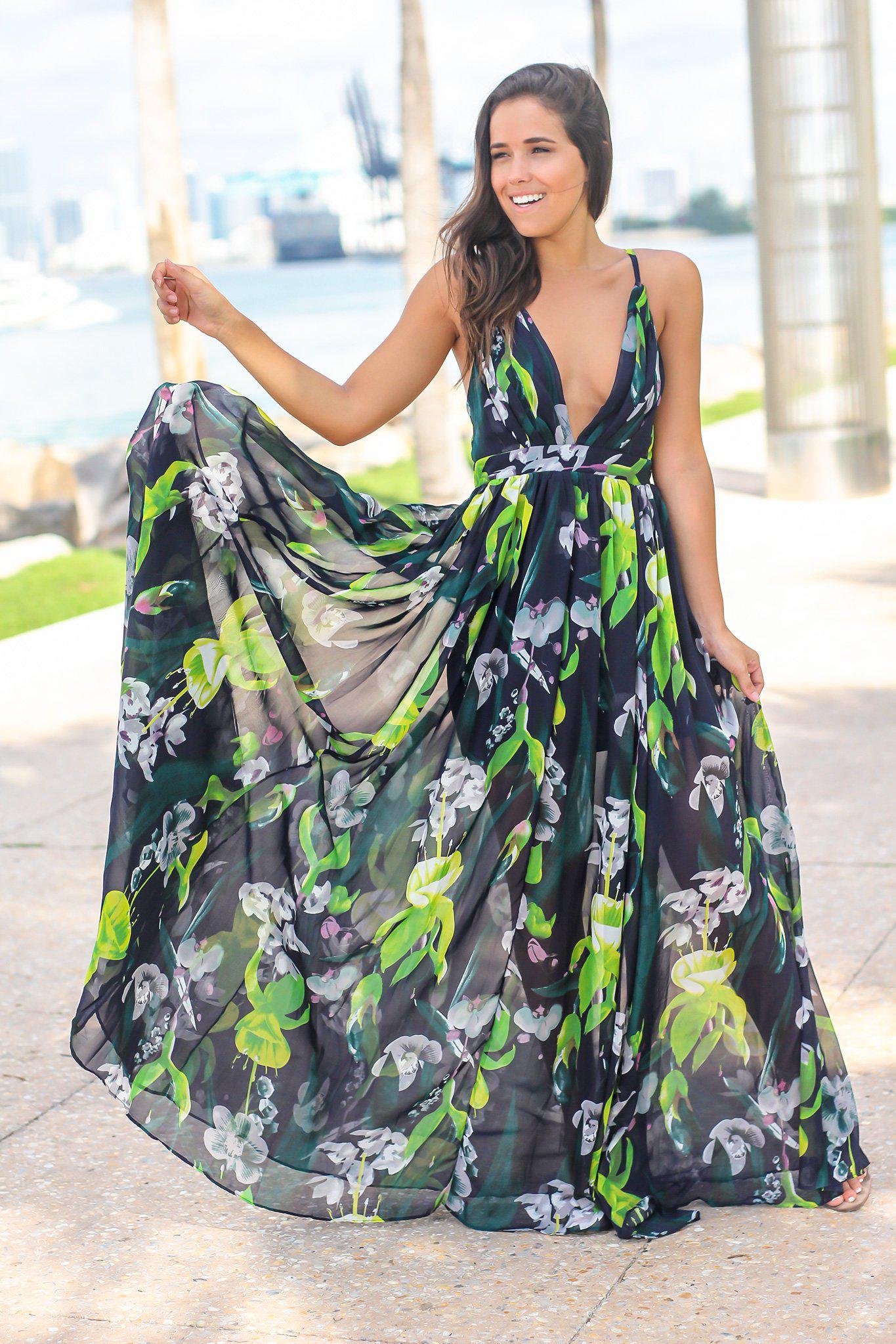 slim fit dress slacks Stay Close Black Floral Dress – Shop the Mint main image 0