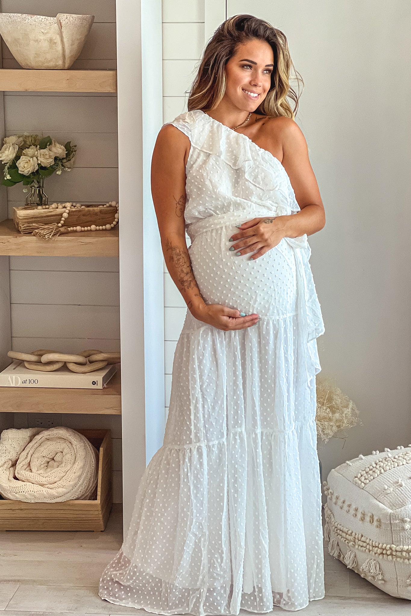 White Long Maternity Dress Lucia Maternity Wedding Gown Long Ivory White White Long Maternity Dress Lucia Maternity Wedding Gown Long Ivory White