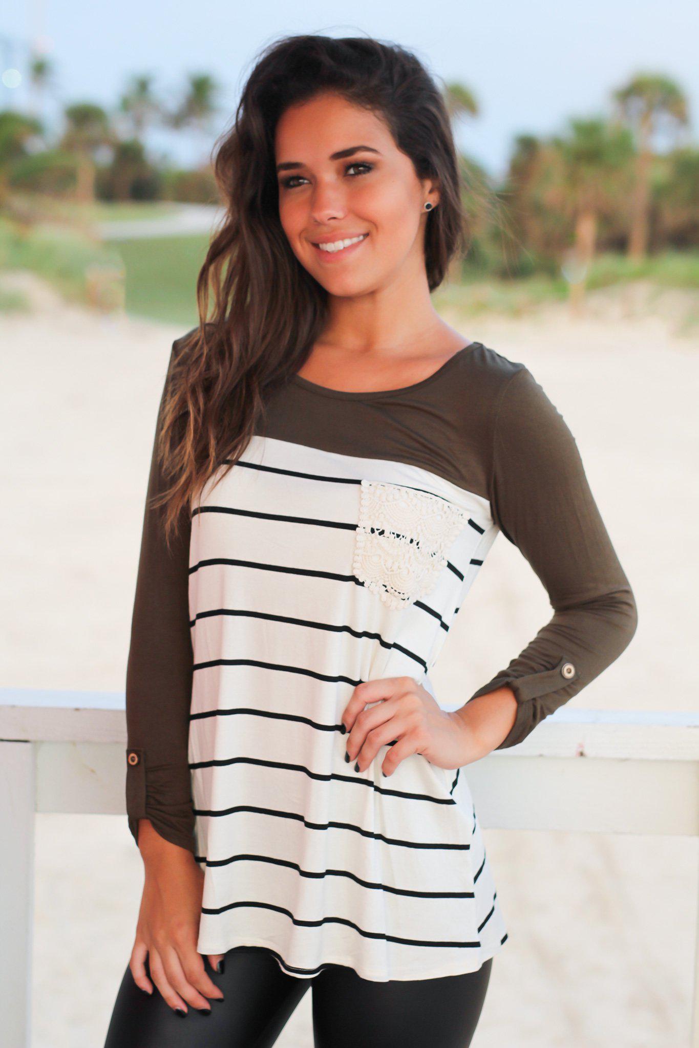 Olive crochet top