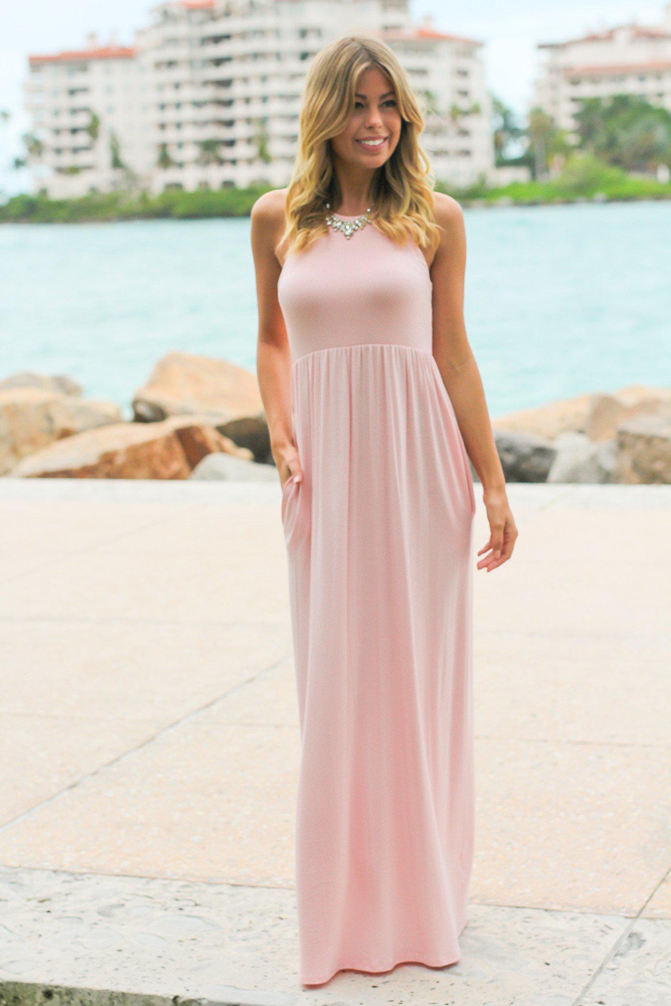 Light Pink Maxi Dress with Pockets | Black Maxi Dress | Maxi Dresses ... Light Pink Maxi Dress with Pockets | Black Maxi Dress | Maxi Dresses ...