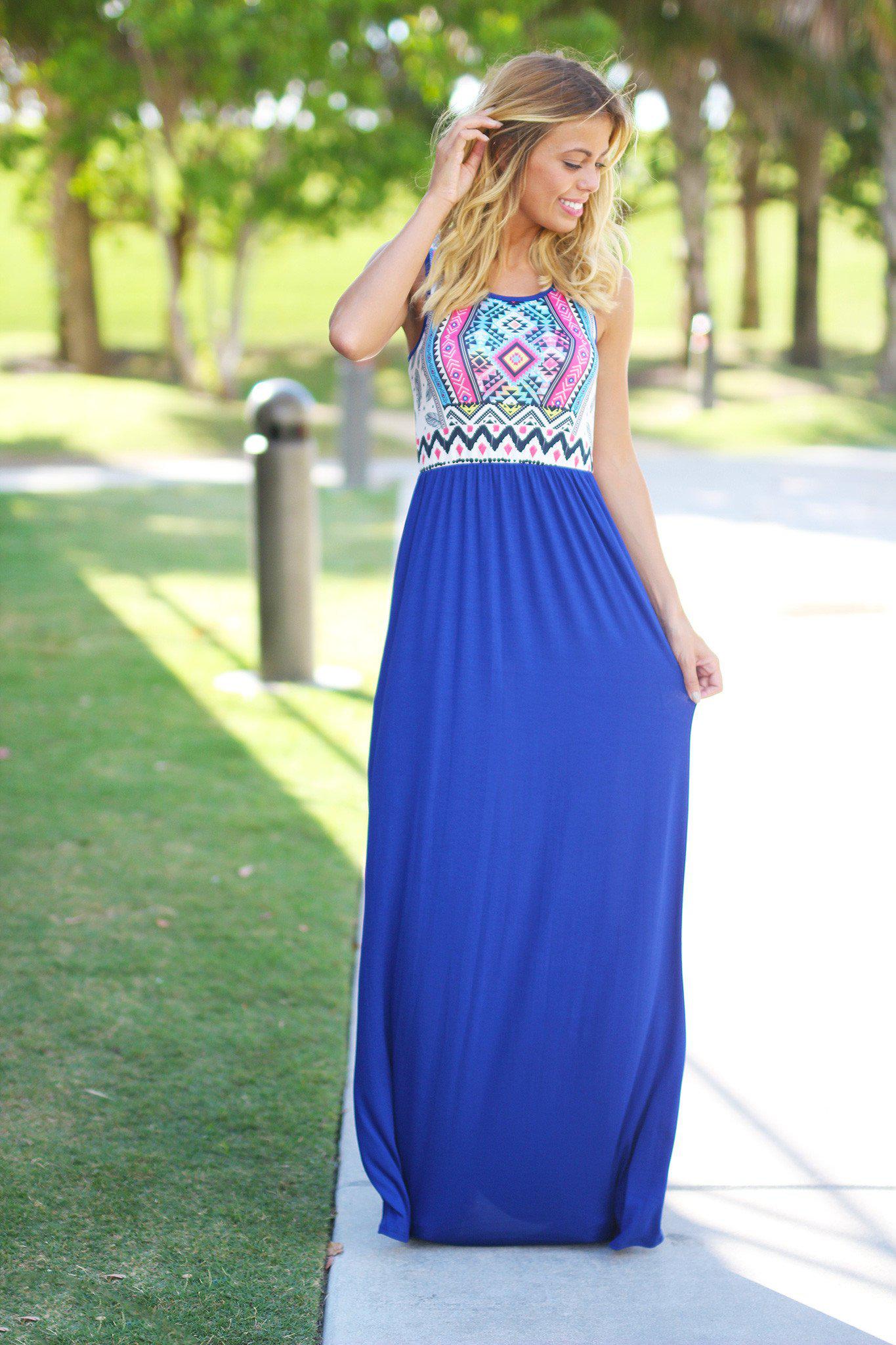 blue and white aztec dress Rushed Swirl Print Mesh Mini Dress