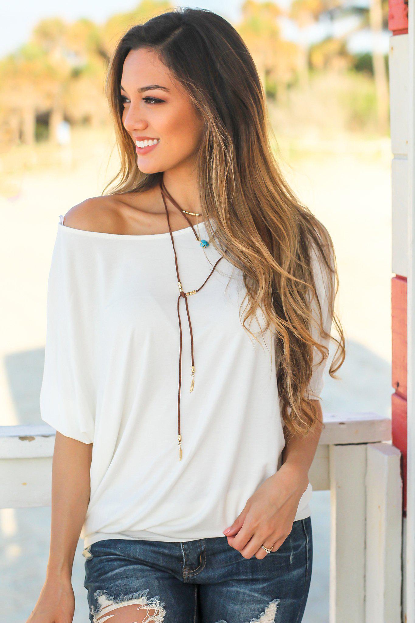 White flowy best sale top short sleeve