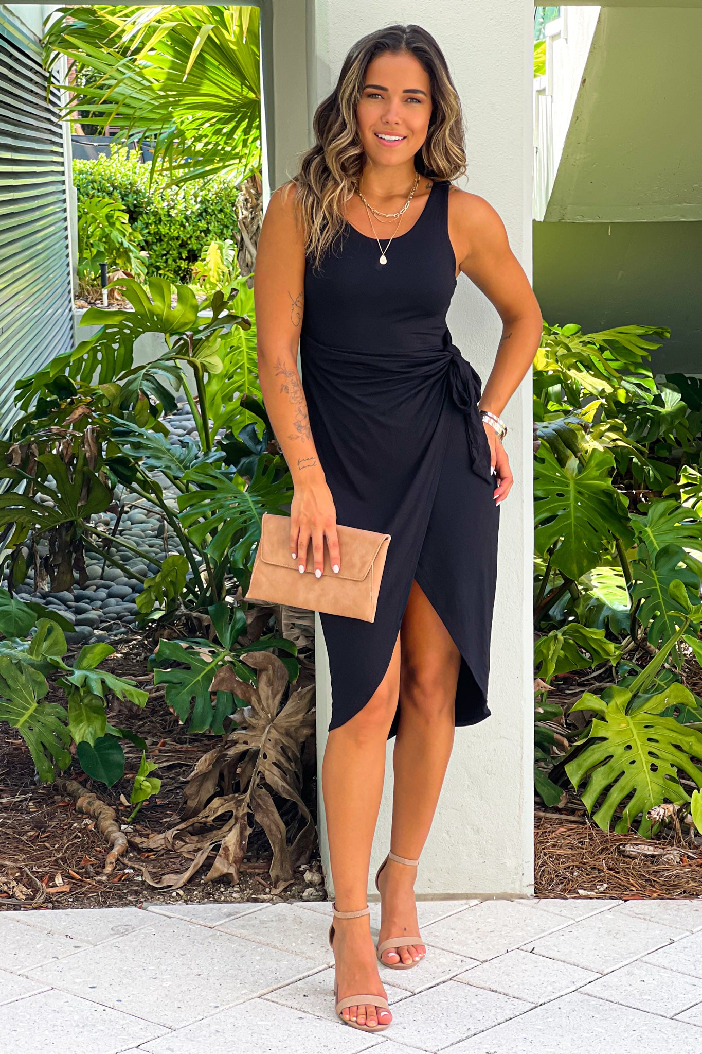 Black Wrap Midi Dress | Beautiful Dresses Saved by the Dress Black Wrap Midi Dress | Beautiful Dresses Saved by the Dress