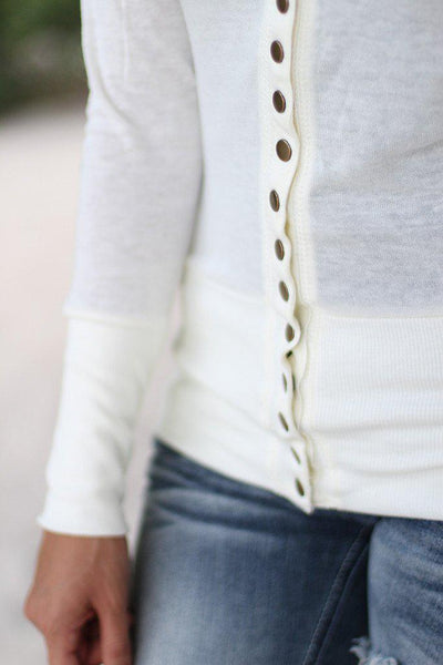 Ivory Button Down Cardigan