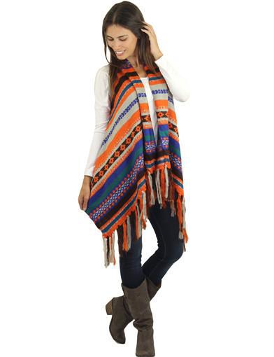 Sleeveless fringe cardigan hot sale