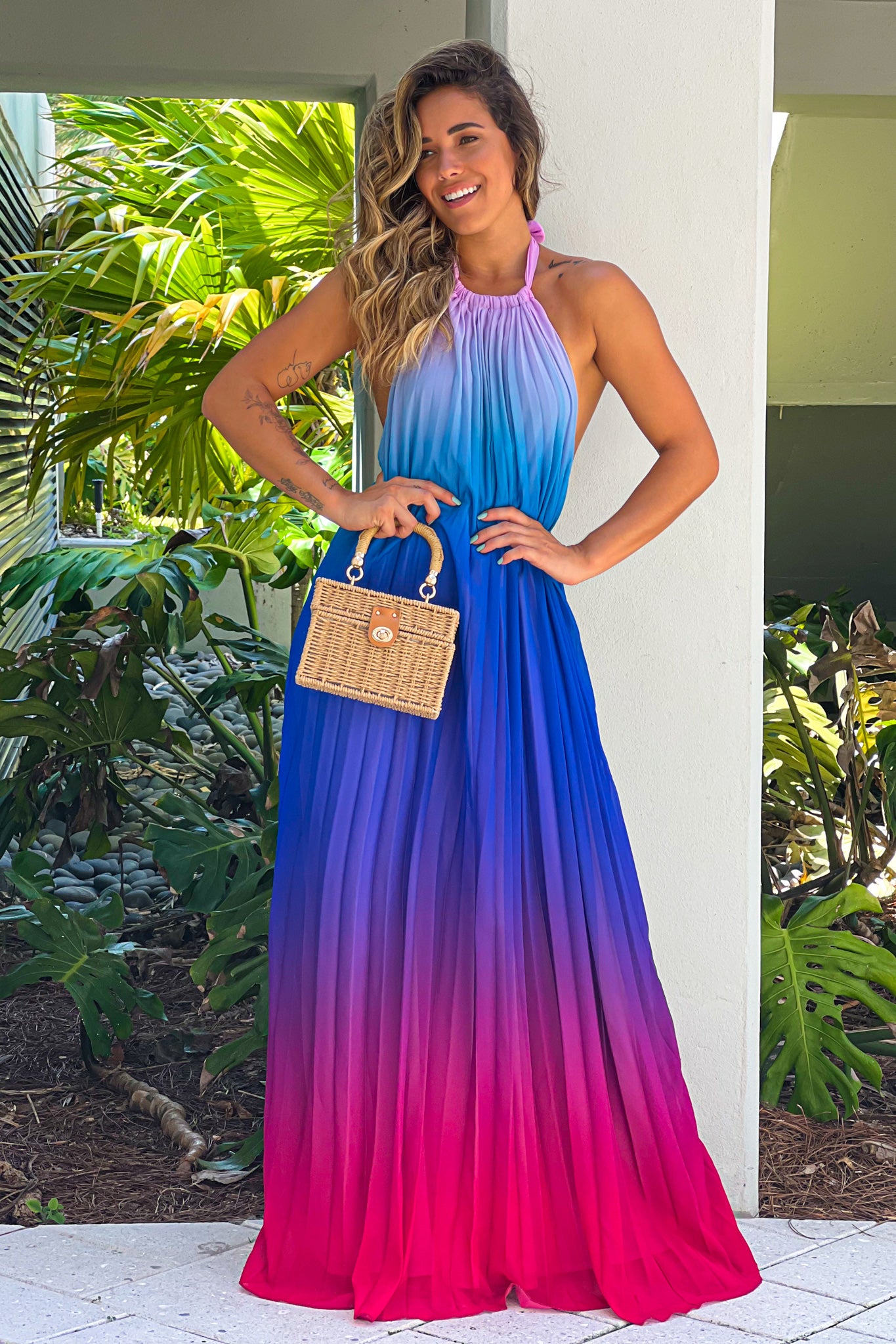 Pink And Purple Halter Neck Maxi Dress | Maxi Dresses Saved by the Dress Pink And Purple Halter Neck Maxi Dress | Maxi Dresses Saved by the Dress