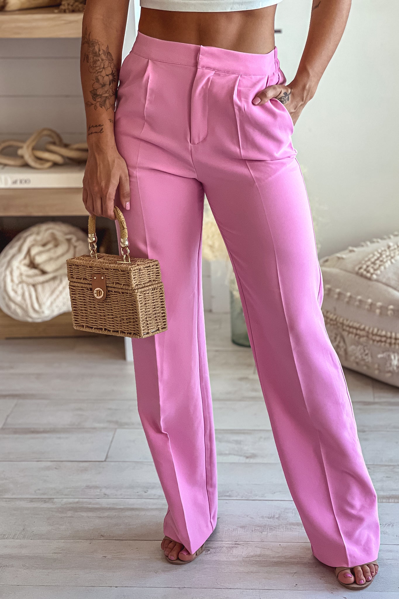 Pink Regular Fit Dress Pants | Cute Pants Saved by the Dress Pink Regular Fit Dress Pants | Cute Pants Saved by the Dress