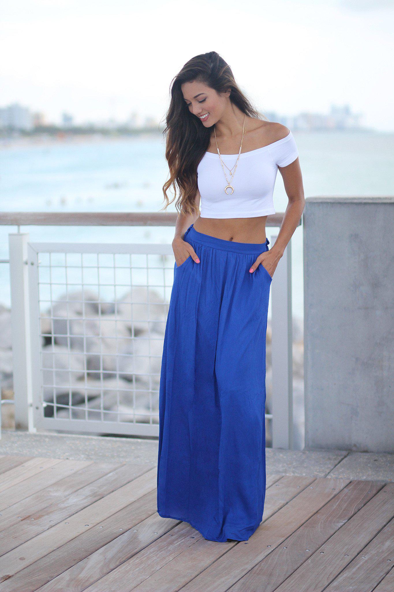 Royal Blue Maxi Skirt with Pockets | Skirt With Pockets Saved by the Dress Royal Blue Maxi Skirt with Pockets | Skirt With Pockets Saved by the Dress