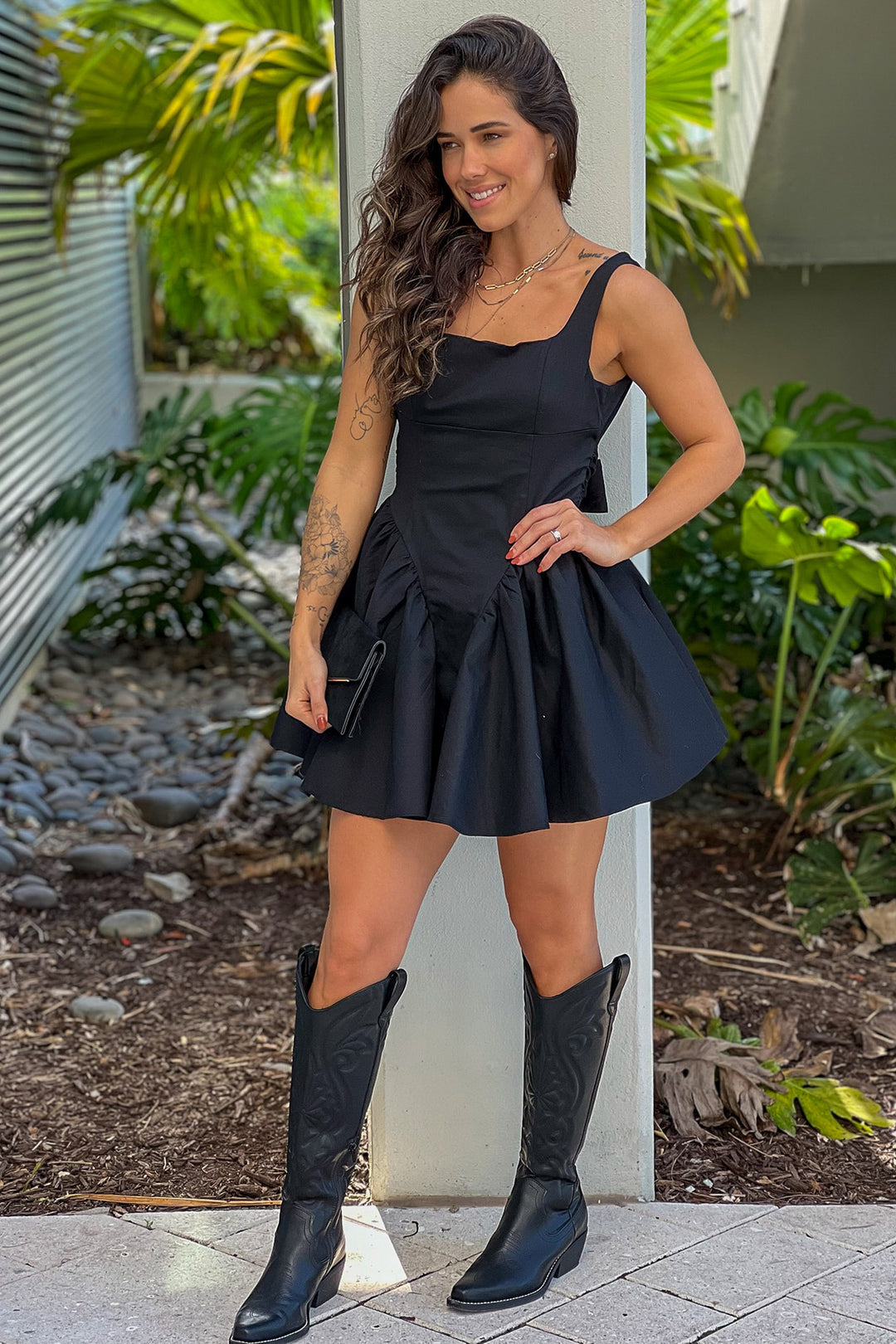 Black A Line Dress With Back Bow | Short Dresses Saved by the Dress Black A Line Dress With Back Bow | Short Dresses Saved by the Dress