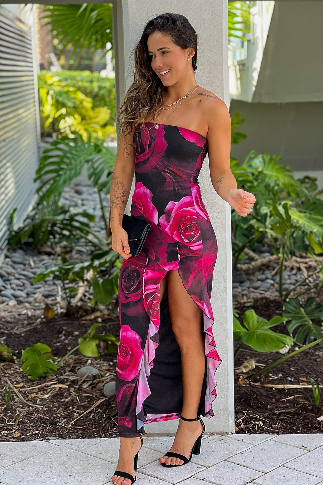 Black Floral High Low Dress | Online Boutiques Saved by the Dress Black Floral High Low Dress | Online Boutiques Saved by the Dress