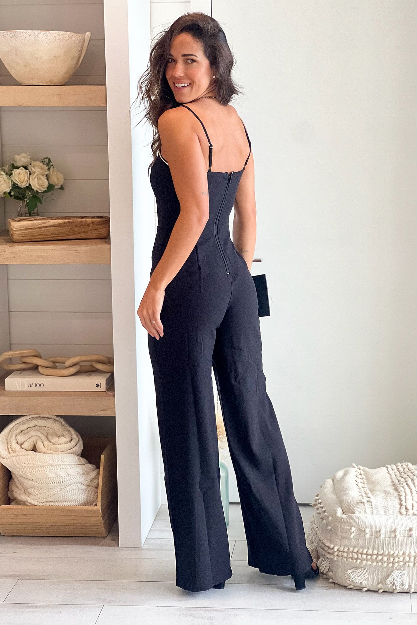 black formal jumpsuit