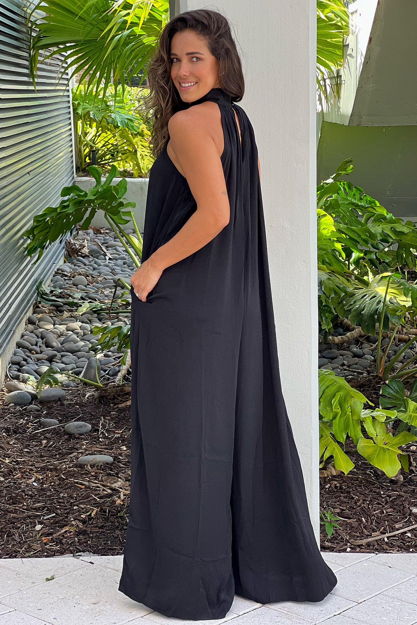 black  jumpsuit with pockets