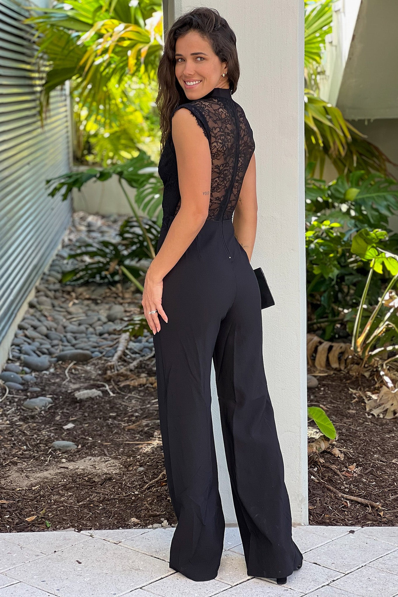 black lace jumpsuit