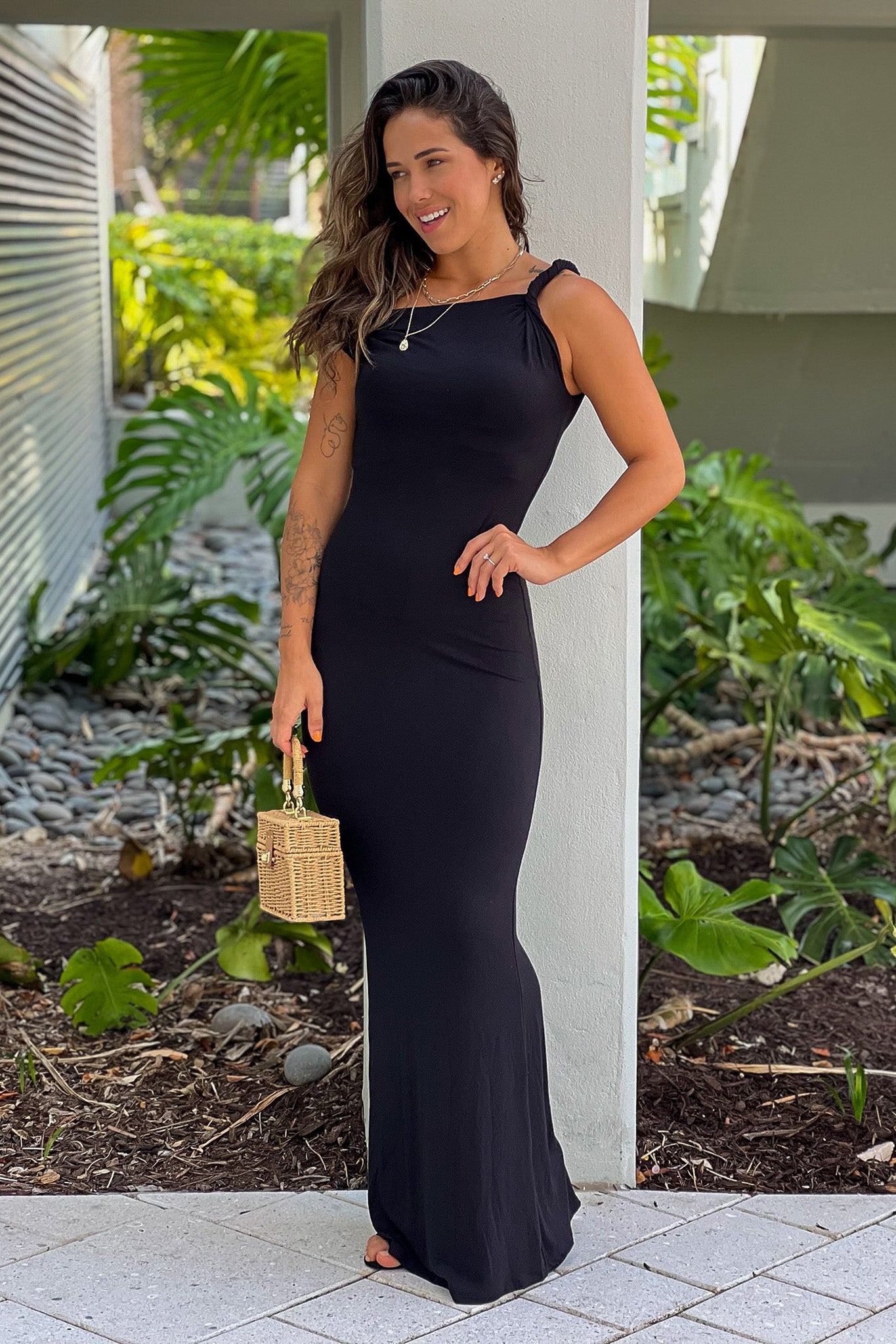 black prom maxi dress