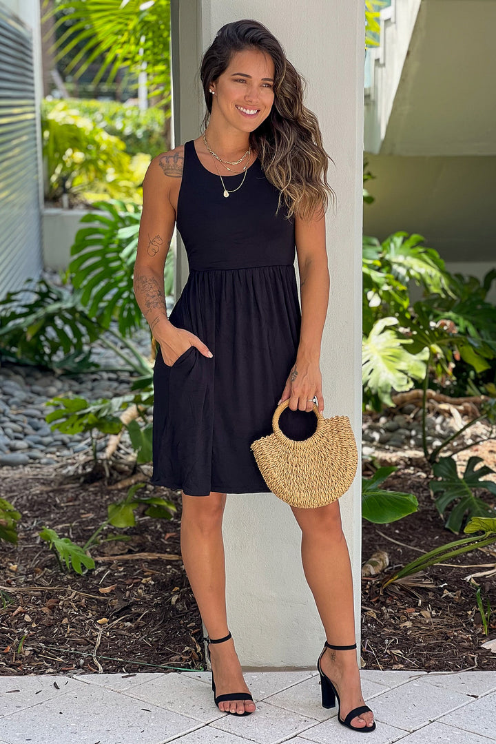 is it okay to wear black dress to a wedding Anais Merino Wool Ponte Fit & Flare Dress - Black – Anais Fit & Flare Dress main image 0