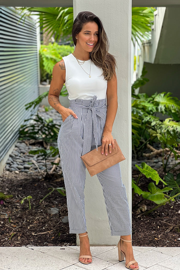 Jumpsuit with tie belt online