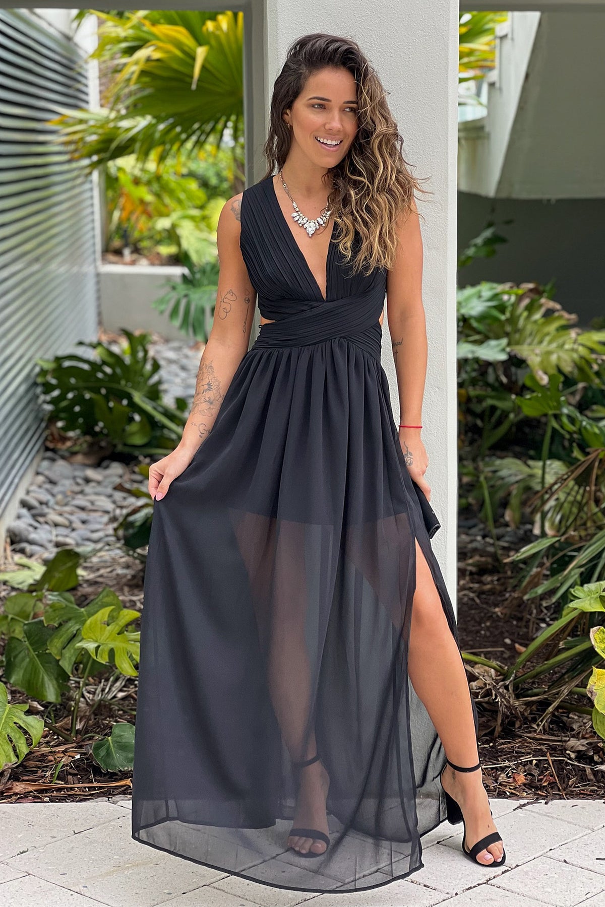 maxi dress with top Veronica Beard Izaren Halter Maxi Dress | Cactus