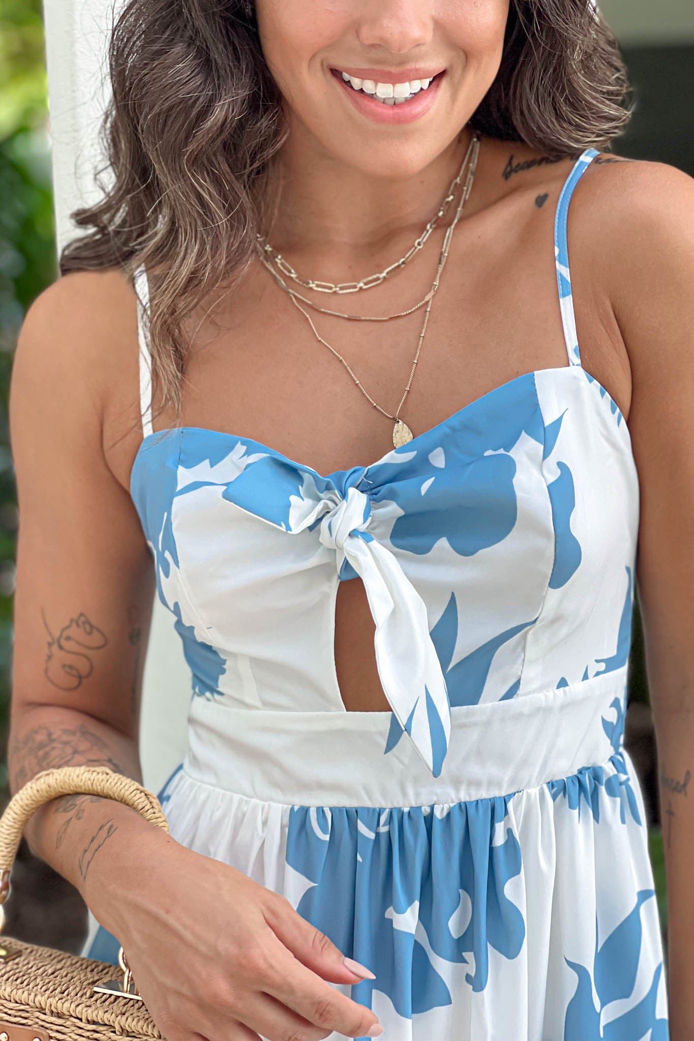 blue summer maxi dress