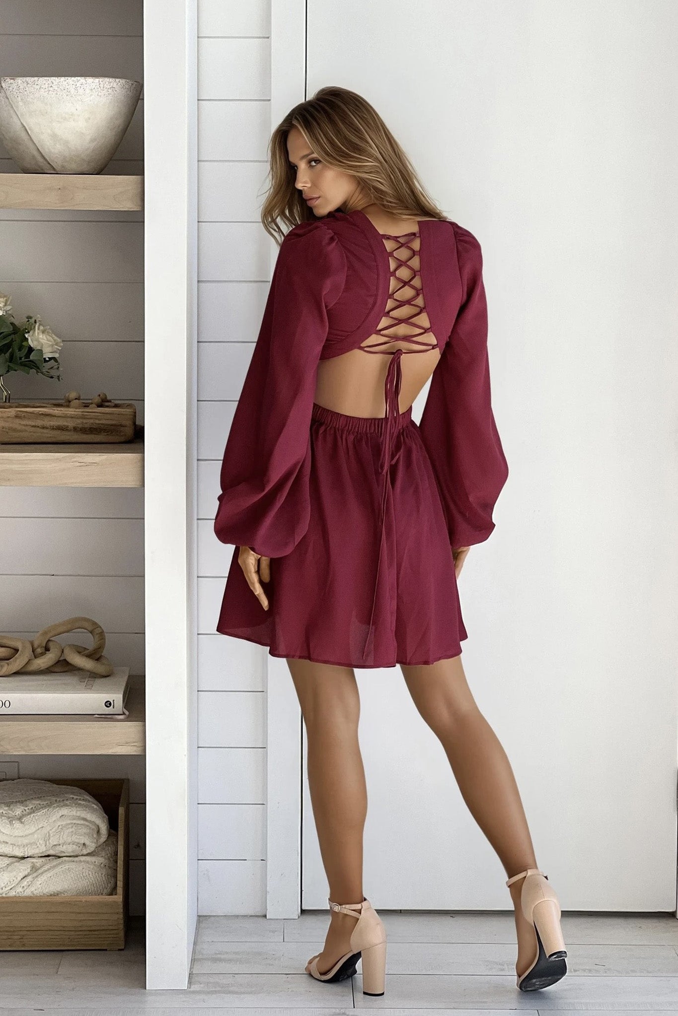 burgundy lace mini dress Short Burgundy Hoco Dress: Dave & Johnny 12619 Burgundy / 00
