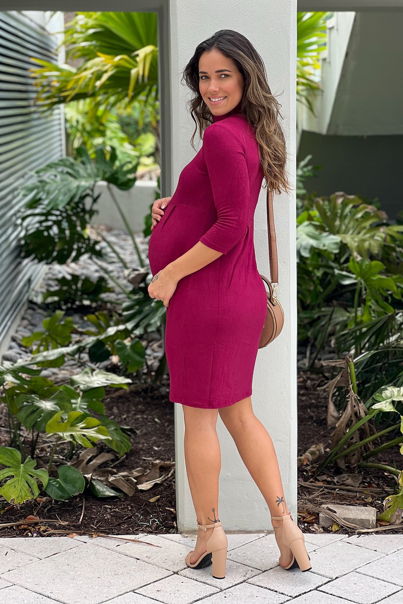 Burgundy Knit Maternity Dress | Saved By The Dress Saved by the Dress Burgundy Knit Maternity Dress | Saved By The Dress Saved by the Dress