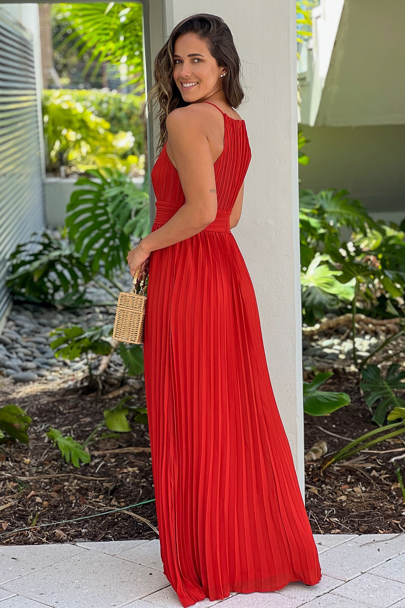 Burnt Orange Pleated Maxi Dress | Maxi Dresses Saved by the Dress Burnt Orange Pleated Maxi Dress | Maxi Dresses Saved by the Dress