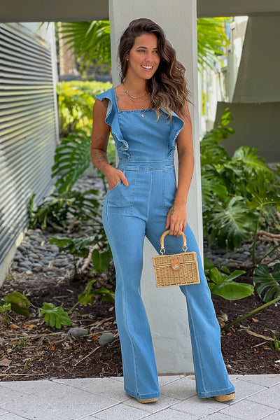 denim cute jumpsuit