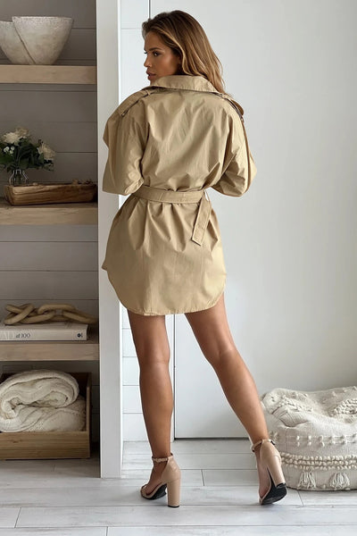 espresso loose fit short dress