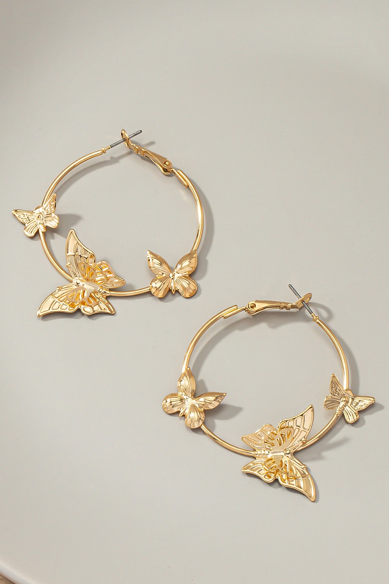 gold butterfly earrings