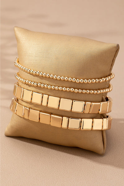 gold cool bracelet set