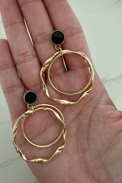 gold hoop earrings