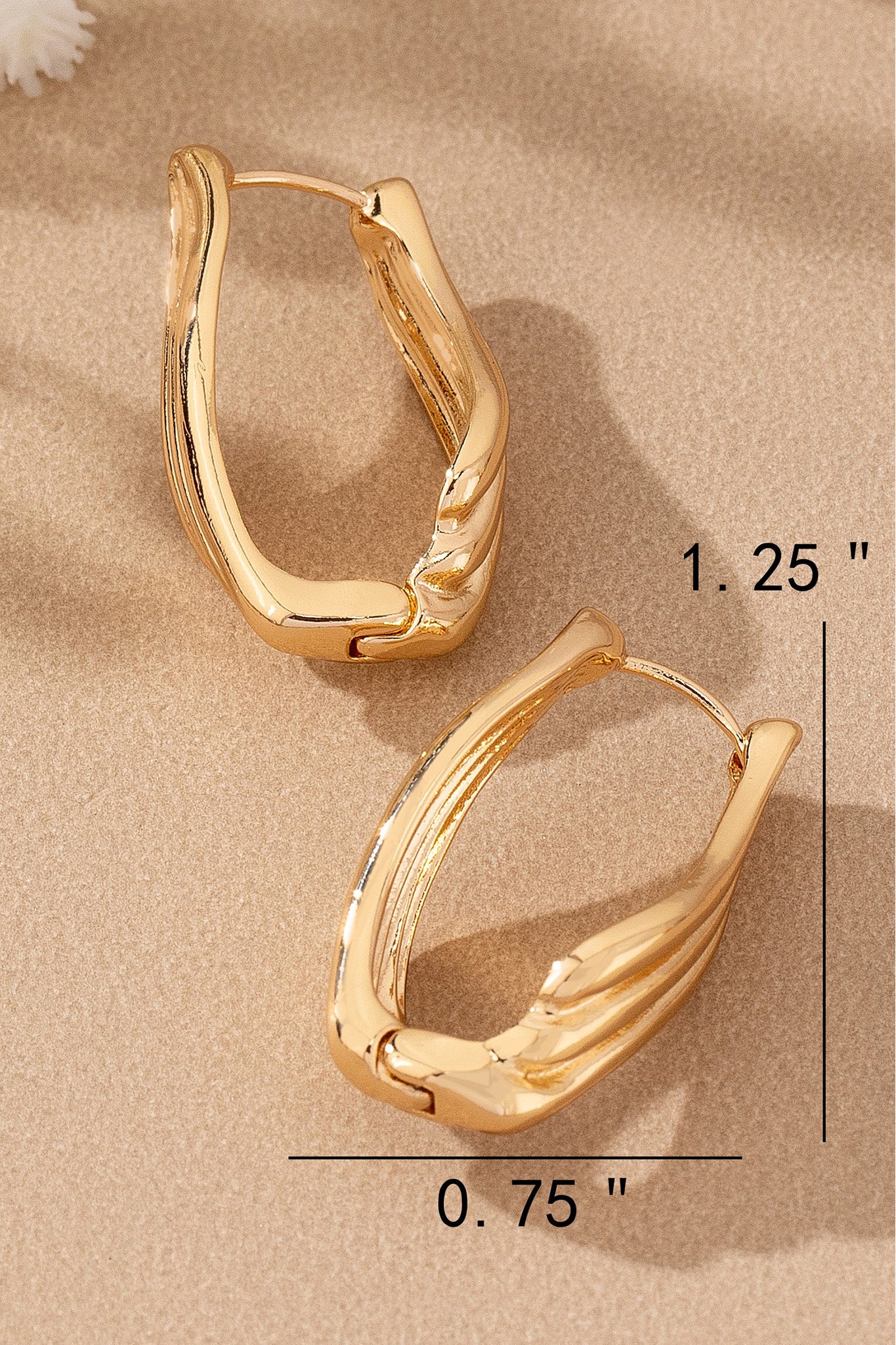 gold twisted hoop