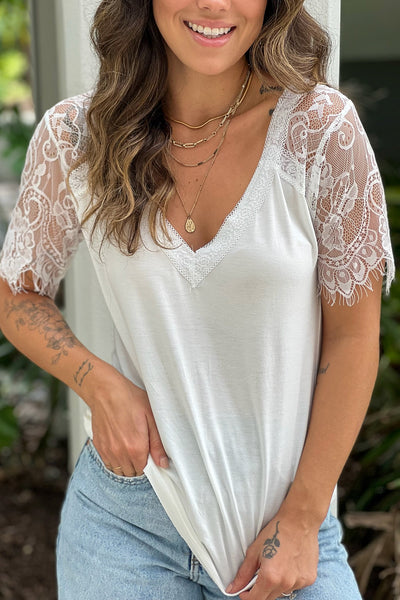 ivory lace top