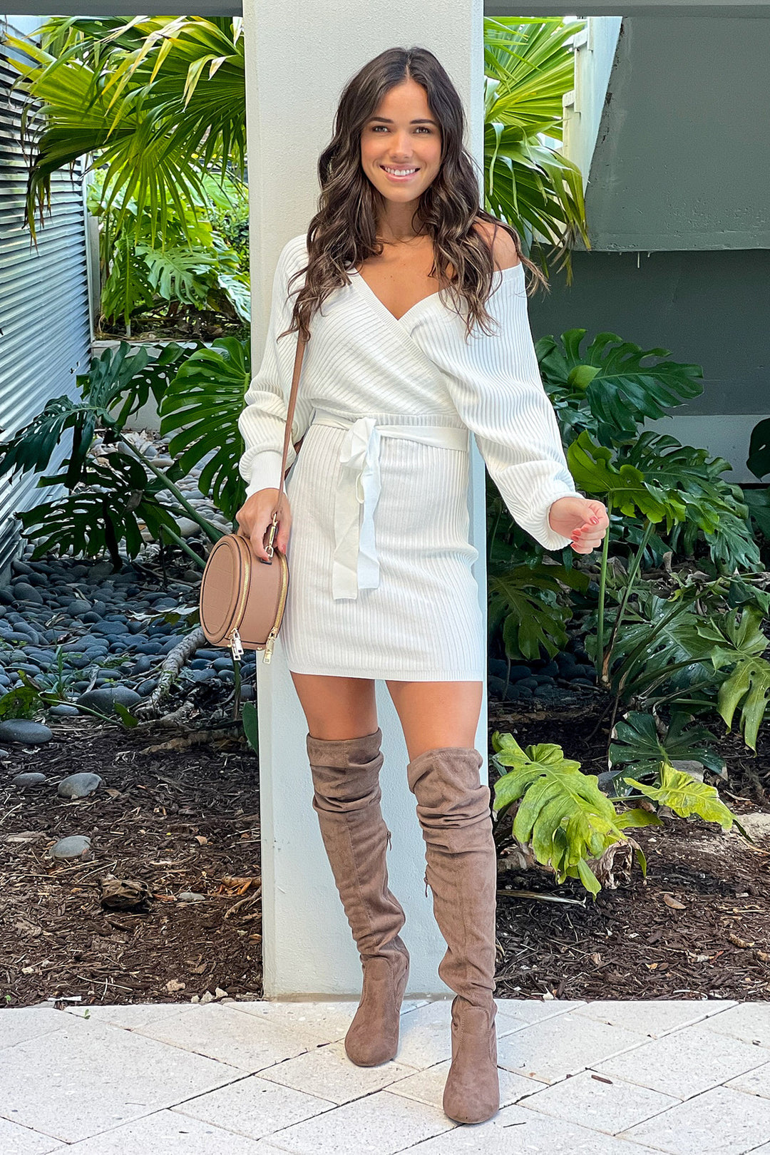 Ivory Short Dress With Long Sleeves | Short Dresses  Saved by the Dress