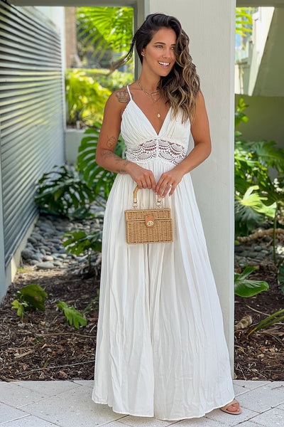 ivory summer maxi dress