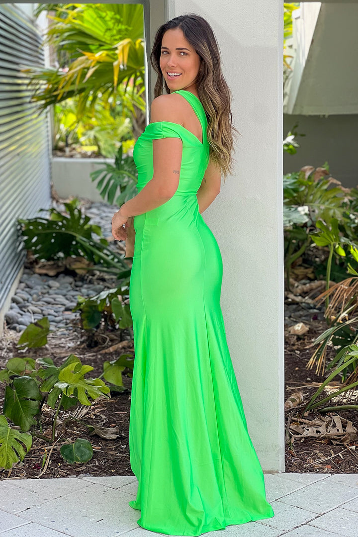 slim fit dress slacks Kiwi Green Joey Dress – Prism Boutique main image 0