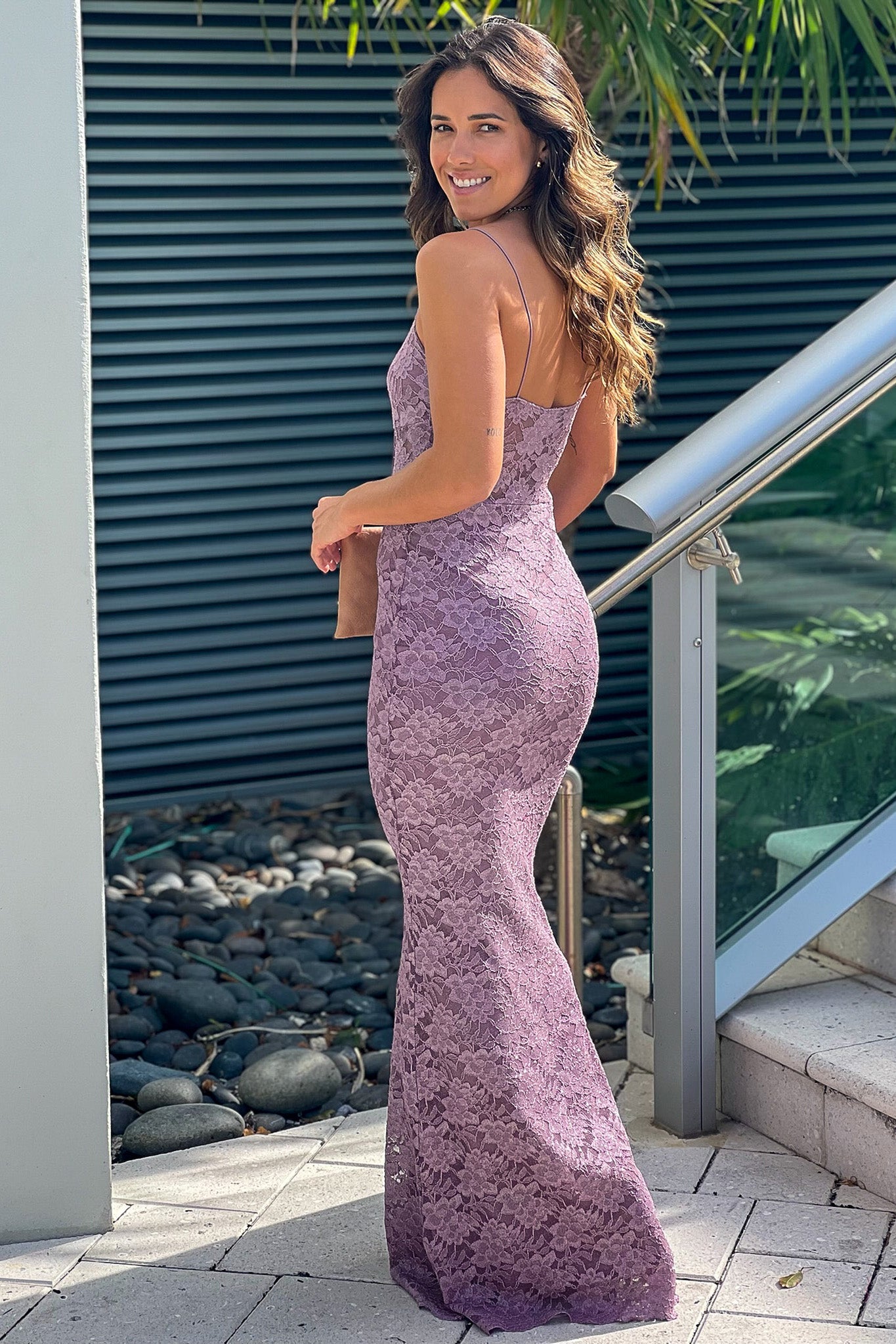 lavender bridesmaids maxi dress