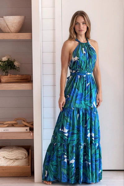 boho sleeveless maxi dress FARM Rio Multicolor Boho Floral Delhi Pleated Maxi Dress, Boho Floral Delhi MIX / XS