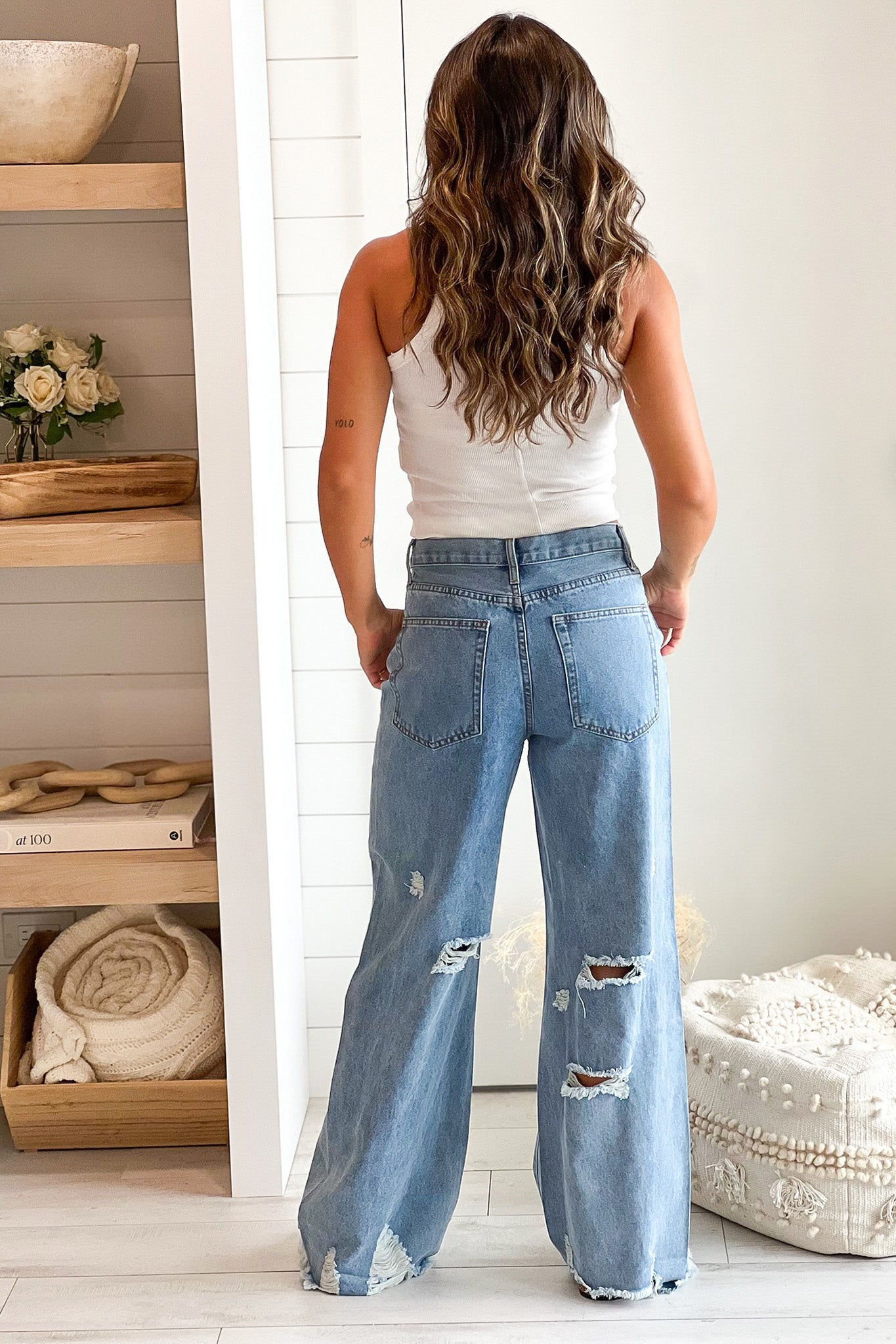 mid rise denim jeans