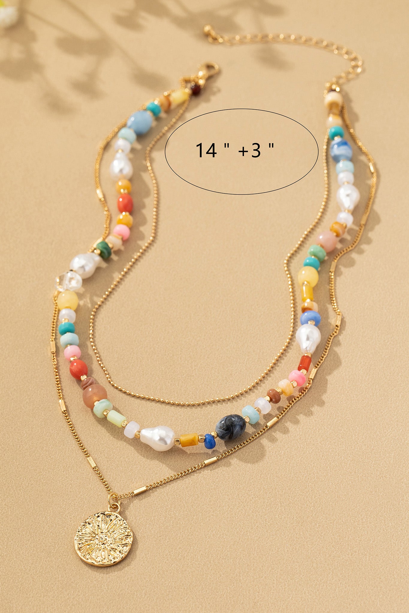 multi color chain necklace