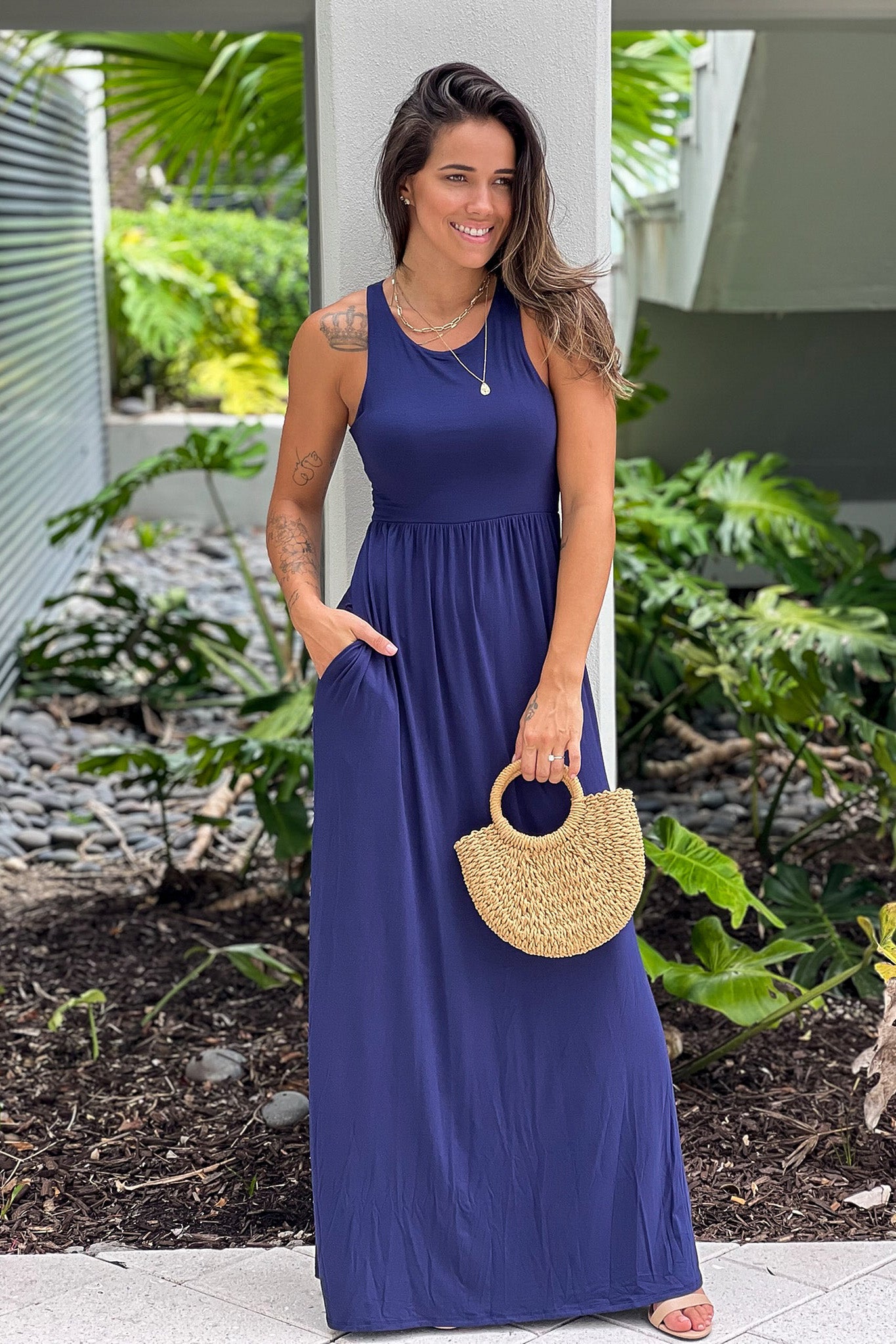 Navy Maxi Dress with Pockets | Navy Maxi Dress | Maxi Dresses Saved by the Dress Navy Maxi Dress with Pockets | Navy Maxi Dress | Maxi Dresses Saved by the Dress