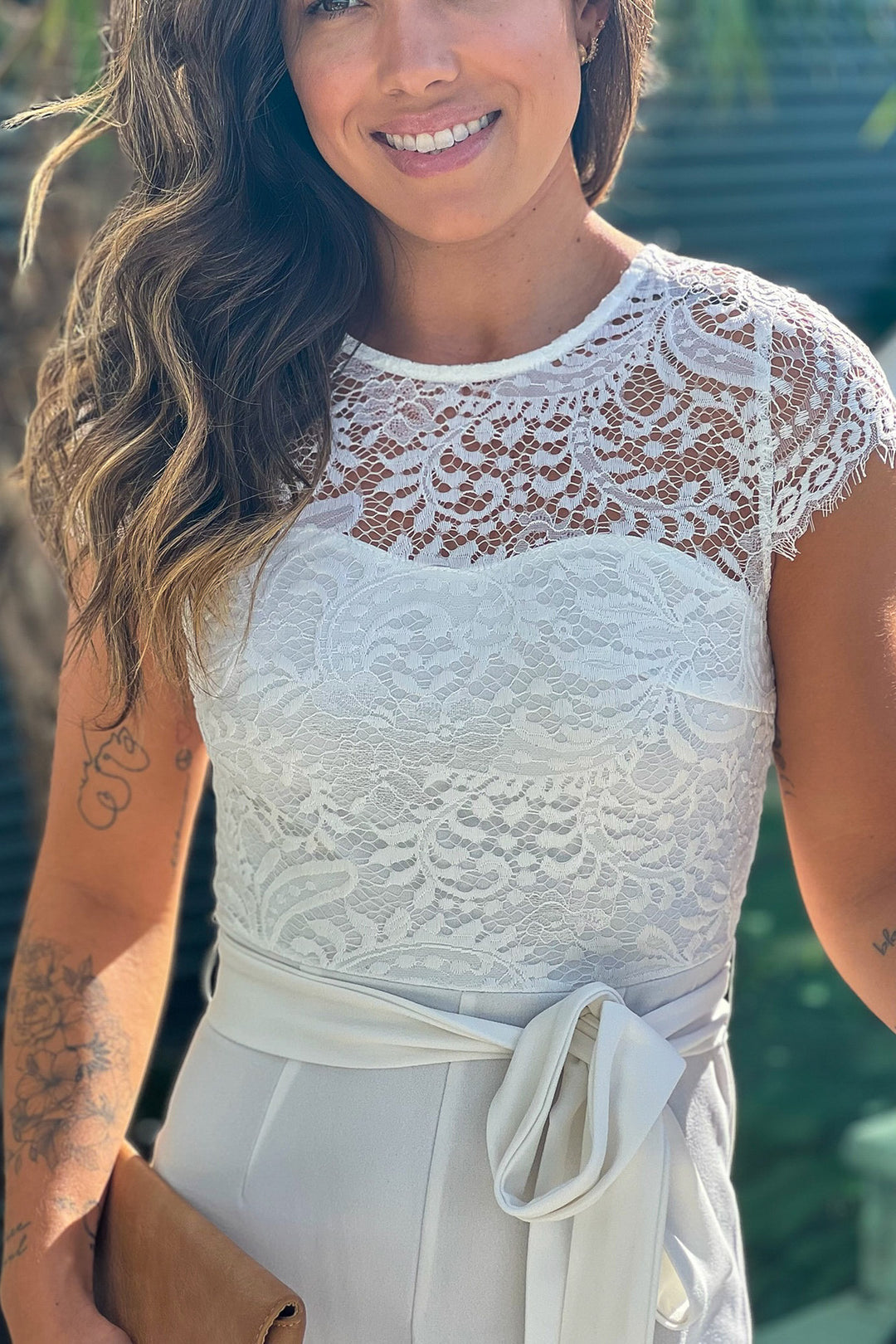 lace top dress with belt Lovely Lace Chain Belt Maxi Dress